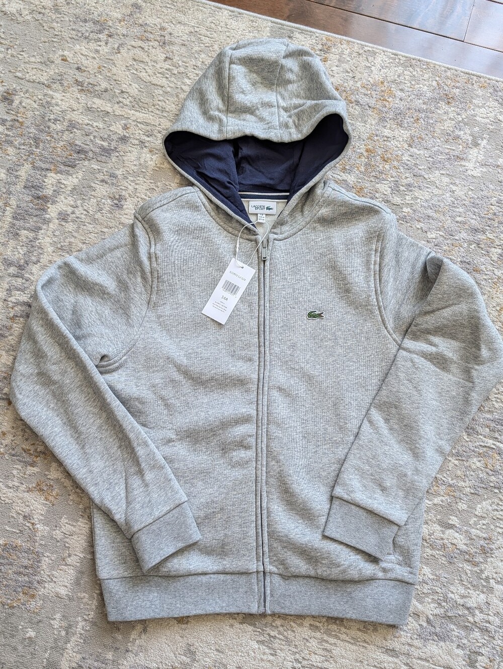 Youth Lacoste Tennis Zippered Fleece Hoodie NEW
